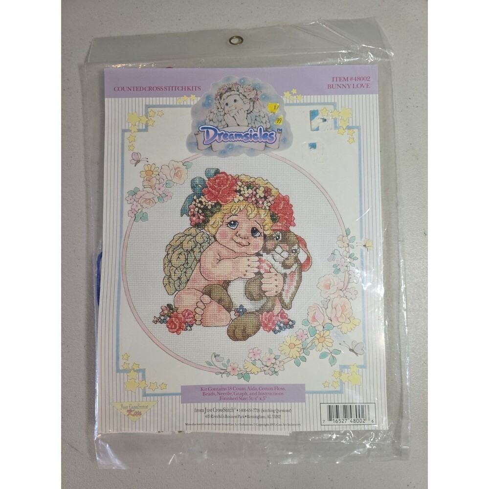 New Dreamsicles Angel Counted Cross Stitch Sampler Kit ~ Bunny Love #48002